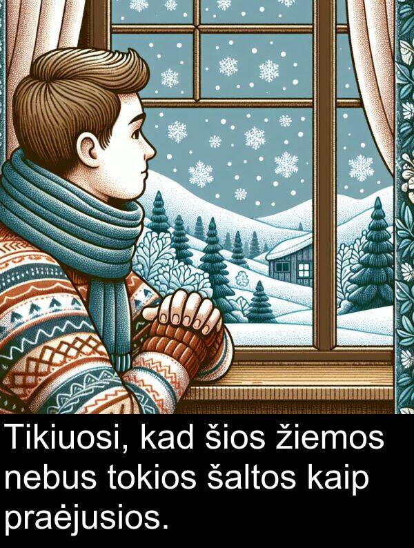 šaltos: Tikiuosi, kad šios žiemos nebus tokios šaltos kaip praėjusios.