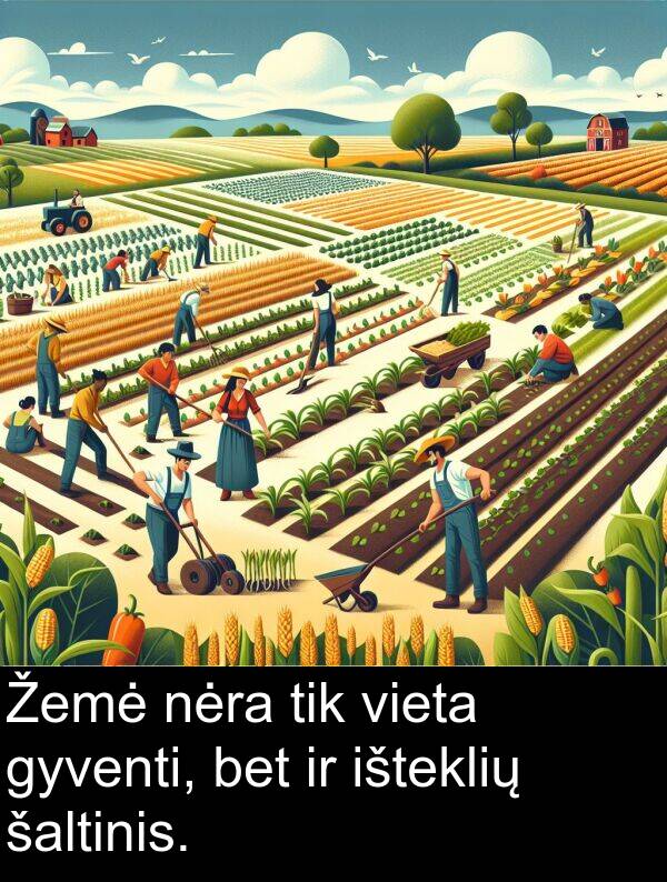 šaltinis: Žemė nėra tik vieta gyventi, bet ir išteklių šaltinis.