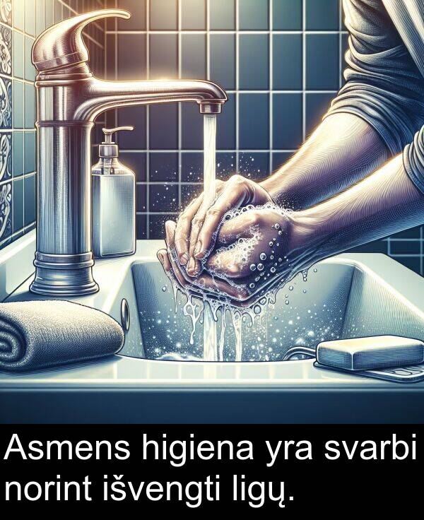 higiena: Asmens higiena yra svarbi norint išvengti ligų.
