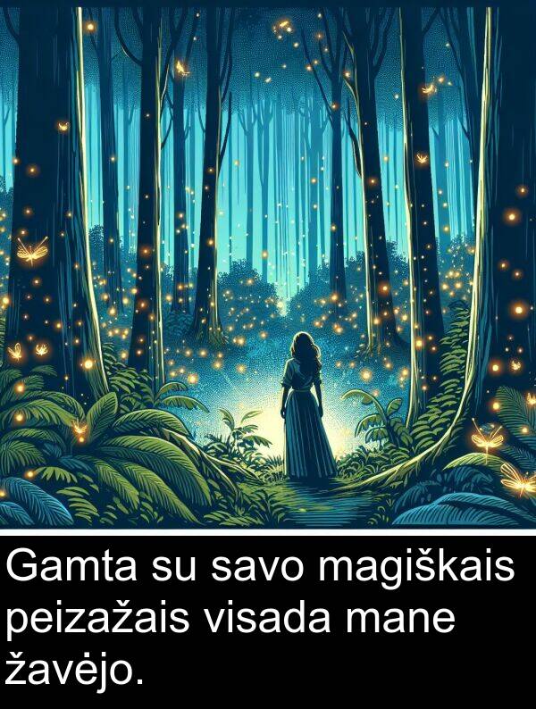 žavėjo: Gamta su savo magiškais peizažais visada mane žavėjo.