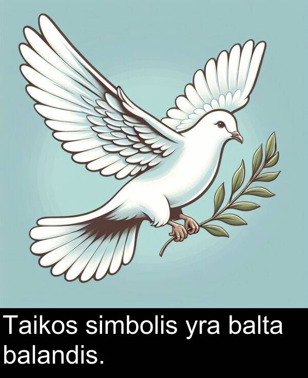 balandis: Taikos simbolis yra balta balandis.