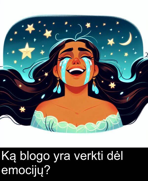 emocijų: Ką blogo yra verkti dėl emocijų?