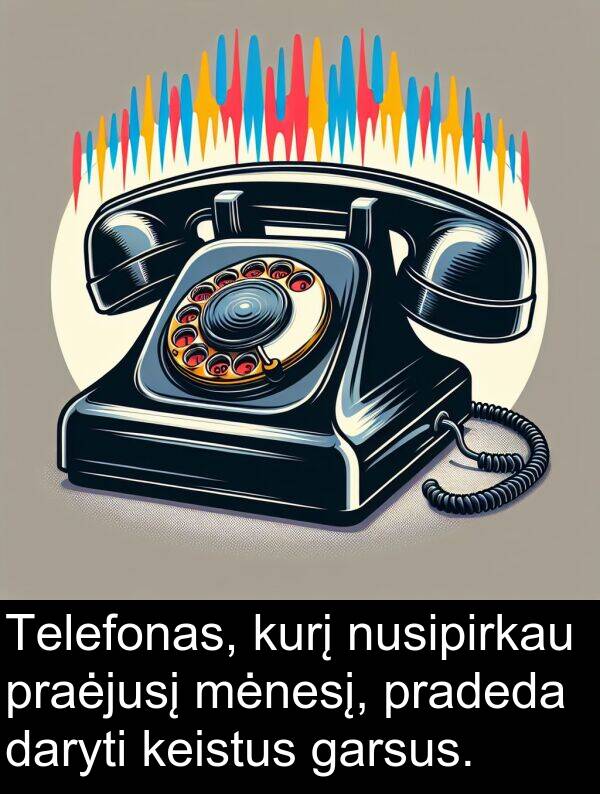 daryti: Telefonas, kurį nusipirkau praėjusį mėnesį, pradeda daryti keistus garsus.