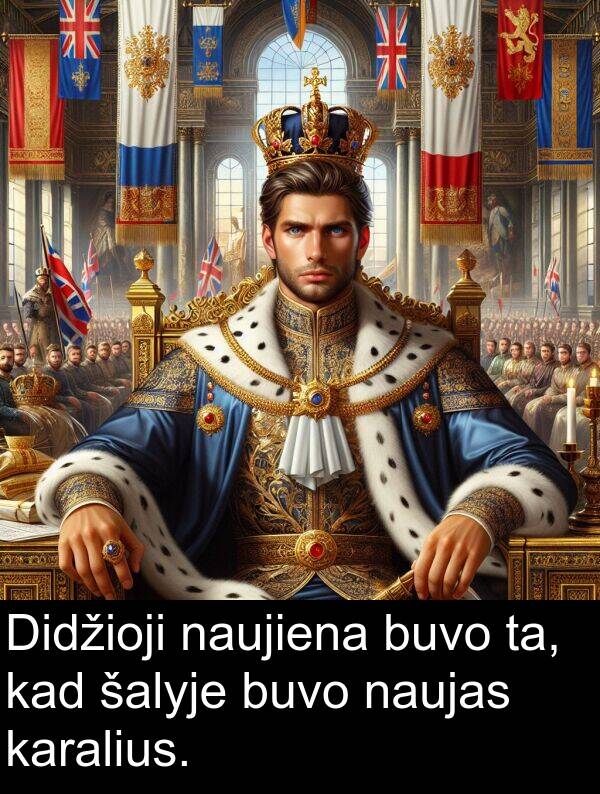šalyje: Didžioji naujiena buvo ta, kad šalyje buvo naujas karalius.