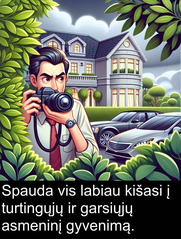 labiau: Spauda vis labiau kišasi į turtingųjų ir garsiųjų asmeninį gyvenimą.