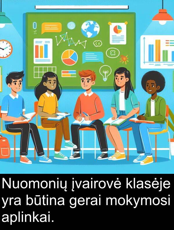 gerai: Nuomonių įvairovė klasėje yra būtina gerai mokymosi aplinkai.