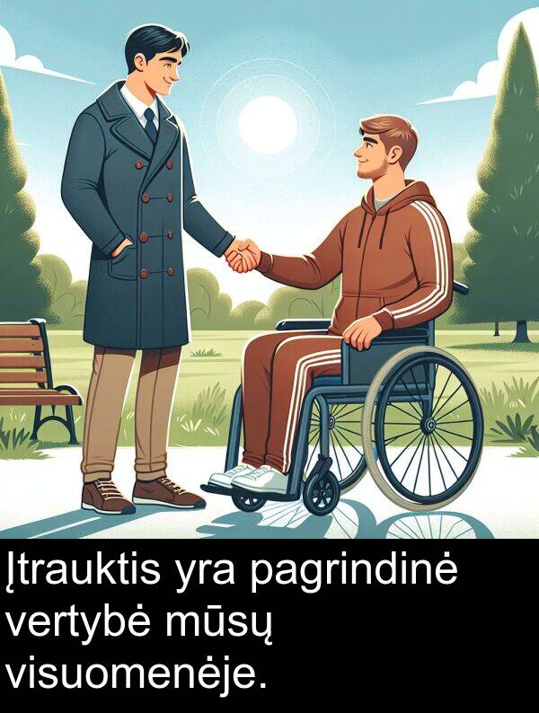 mūsų: Įtrauktis yra pagrindinė vertybė mūsų visuomenėje.