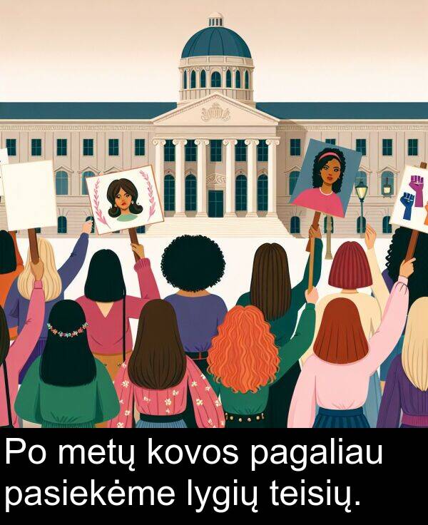 pasiekėme: Po metų kovos pagaliau pasiekėme lygių teisių.