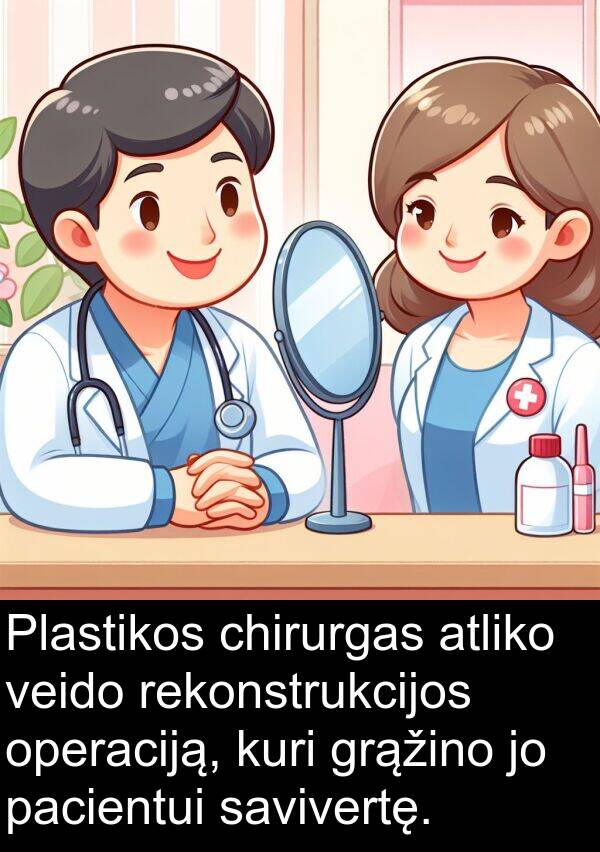 chirurgas: Plastikos chirurgas atliko veido rekonstrukcijos operaciją, kuri grąžino jo pacientui savivertę.