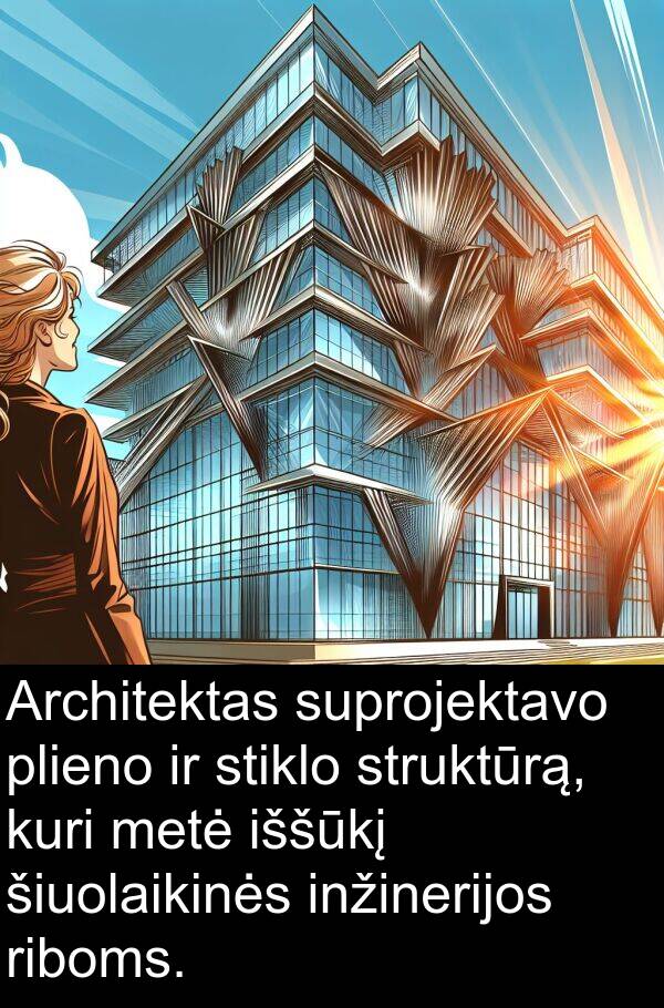 plieno: Architektas suprojektavo plieno ir stiklo struktūrą, kuri metė iššūkį šiuolaikinės inžinerijos riboms.