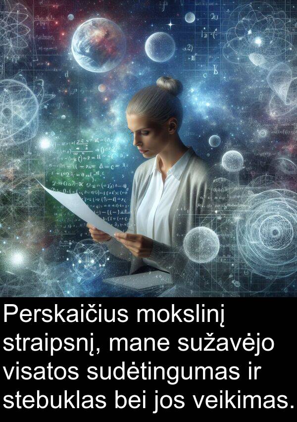 stebuklas: Perskaičius mokslinį straipsnį, mane sužavėjo visatos sudėtingumas ir stebuklas bei jos veikimas.