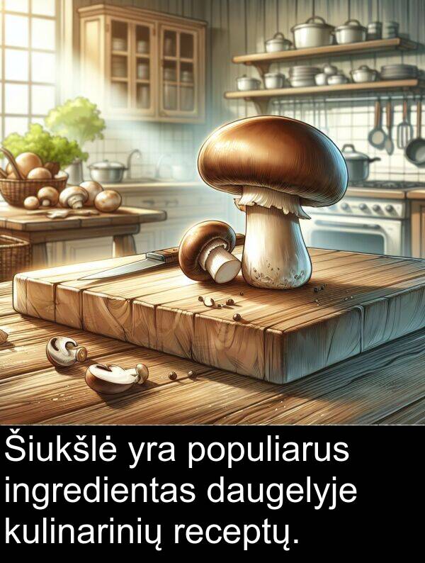 ingredientas: Šiukšlė yra populiarus ingredientas daugelyje kulinarinių receptų.