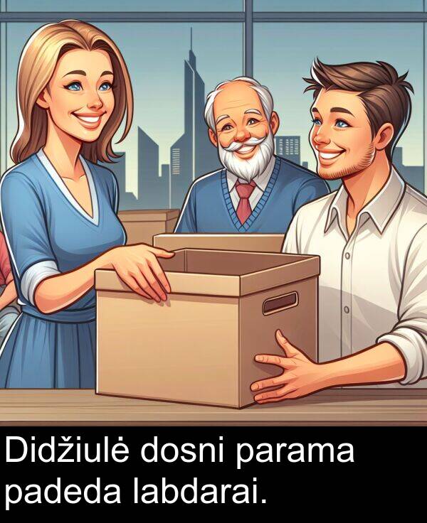 padeda: Didžiulė dosni parama padeda labdarai.