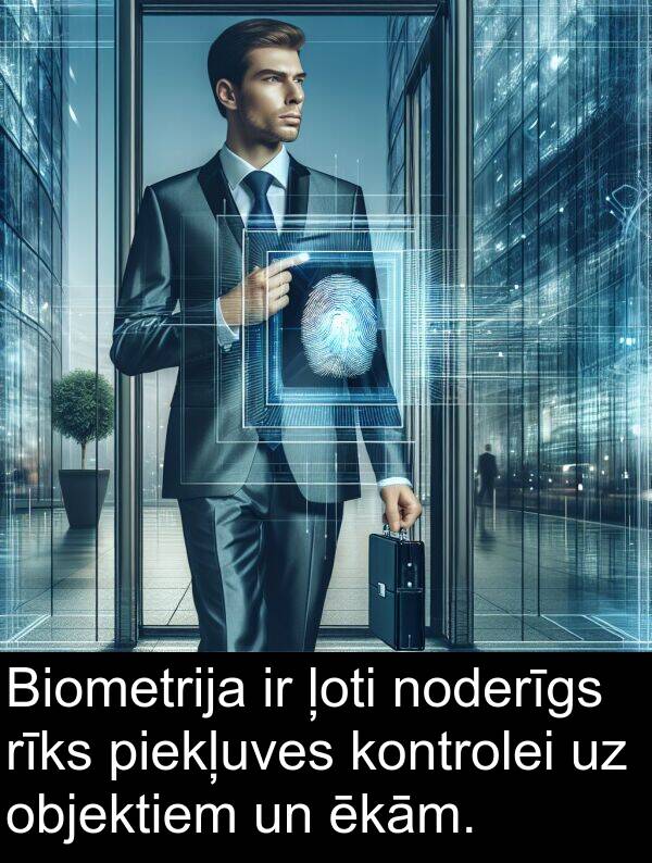 kontrolei: Biometrija ir ļoti noderīgs rīks piekļuves kontrolei uz objektiem un ēkām.