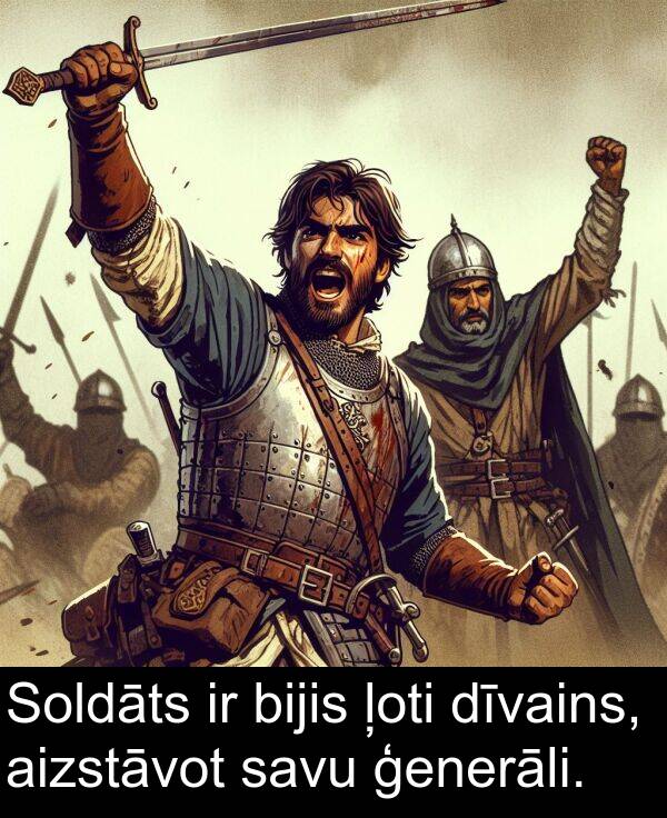 ģenerāli: Soldāts ir bijis ļoti dīvains, aizstāvot savu ģenerāli.
