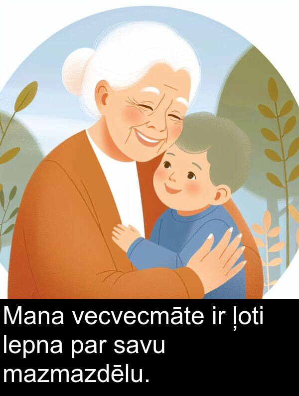 vecvecmāte: Mana vecvecmāte ir ļoti lepna par savu mazmazdēlu.