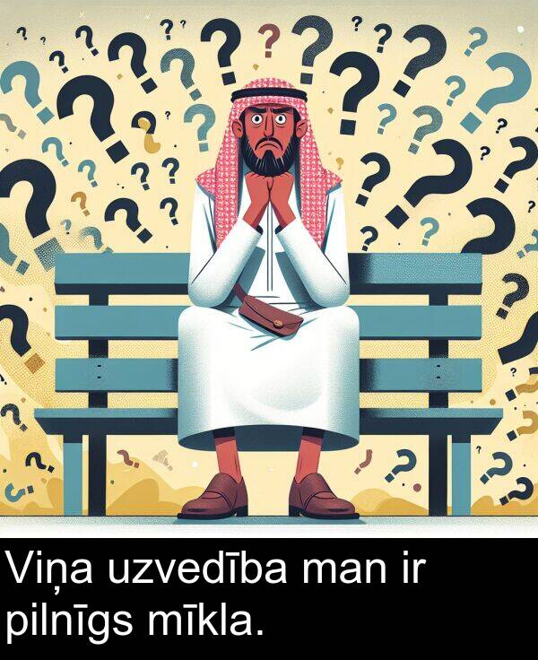 pilnīgs: Viņa uzvedība man ir pilnīgs mīkla.