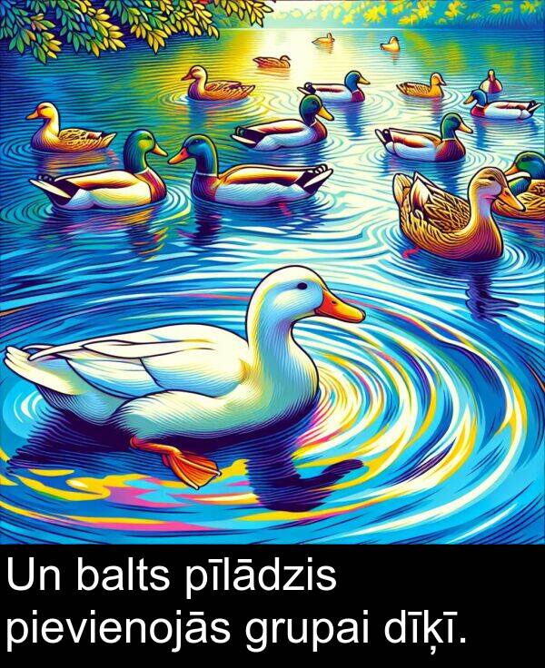 pīlādzis: Un balts pīlādzis pievienojās grupai dīķī.