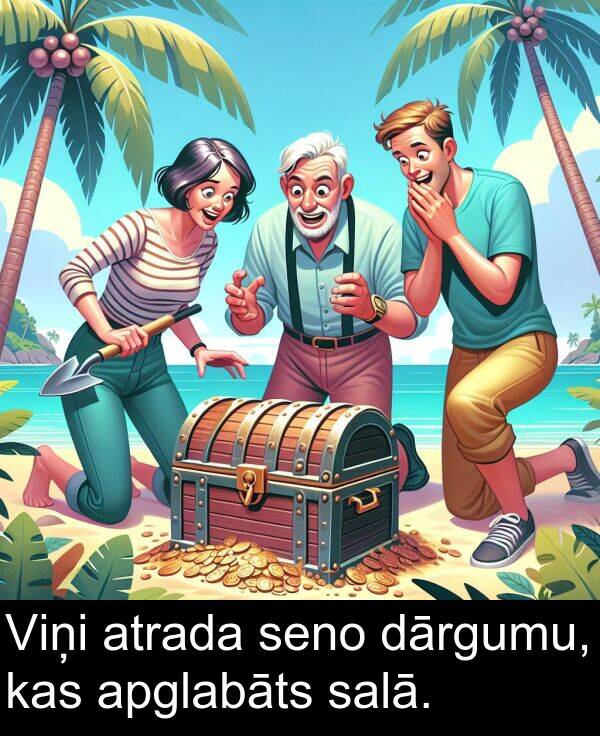 kas: Viņi atrada seno dārgumu, kas apglabāts salā.