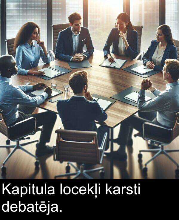 locekļi: Kapitula locekļi karsti debatēja.