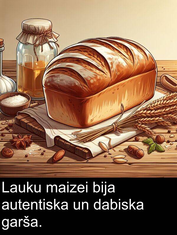 autentiska: Lauku maizei bija autentiska un dabiska garša.