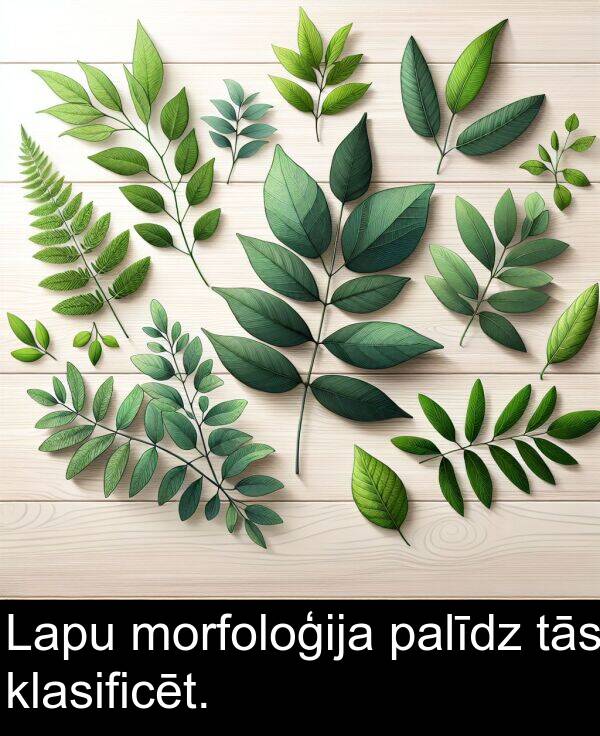 klasificēt: Lapu morfoloģija palīdz tās klasificēt.