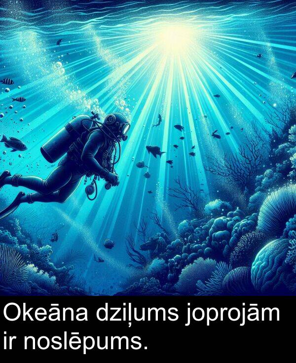dziļums: Okeāna dziļums joprojām ir noslēpums.