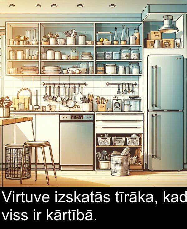 kad: Virtuve izskatās tīrāka, kad viss ir kārtībā.