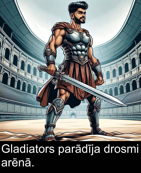 drosmi: Gladiators parādīja drosmi arēnā.