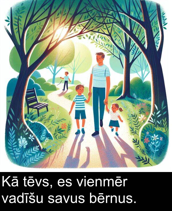 vadīšu: Kā tēvs, es vienmēr vadīšu savus bērnus.