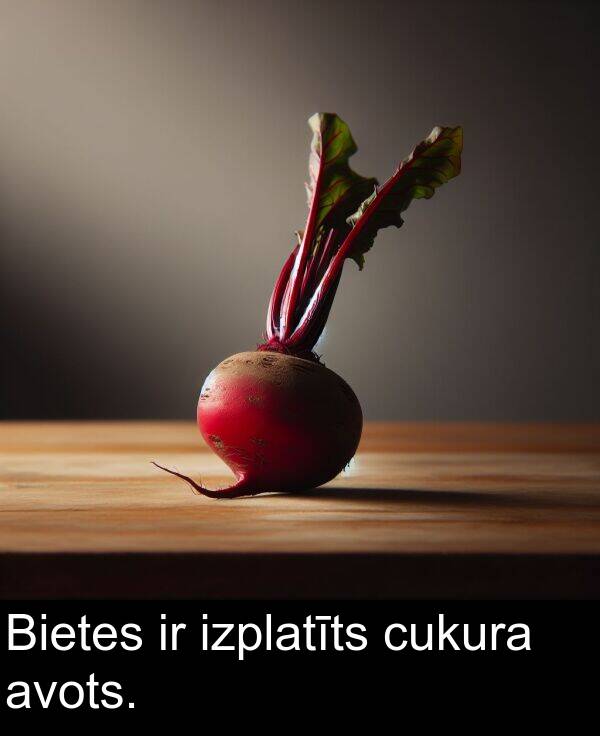 avots: Bietes ir izplatīts cukura avots.