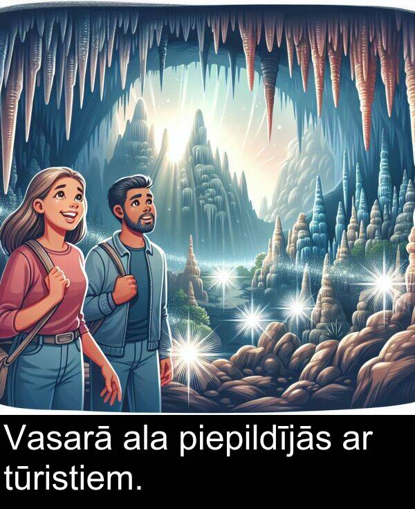 ala: Vasarā ala piepildījās ar tūristiem.