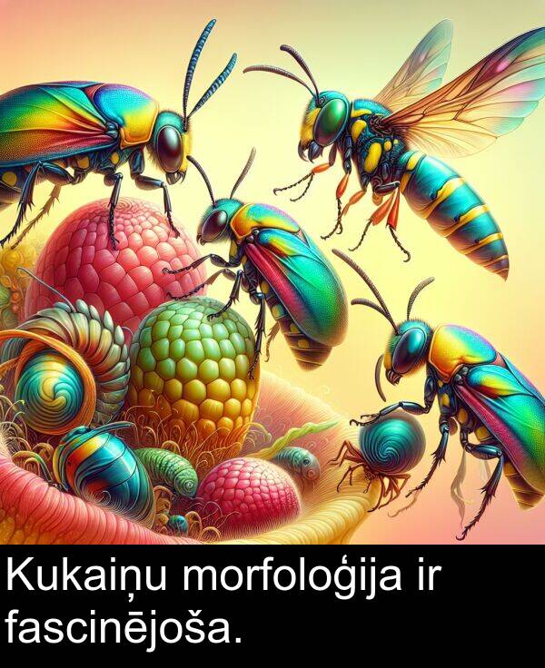 fascinējoša: Kukaiņu morfoloģija ir fascinējoša.
