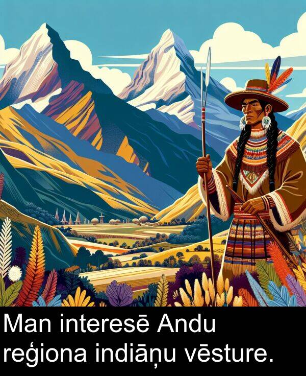 reģiona: Man interesē Andu reģiona indiāņu vēsture.