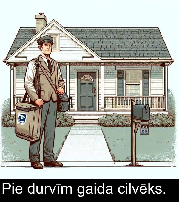 gaida: Pie durvīm gaida cilvēks.