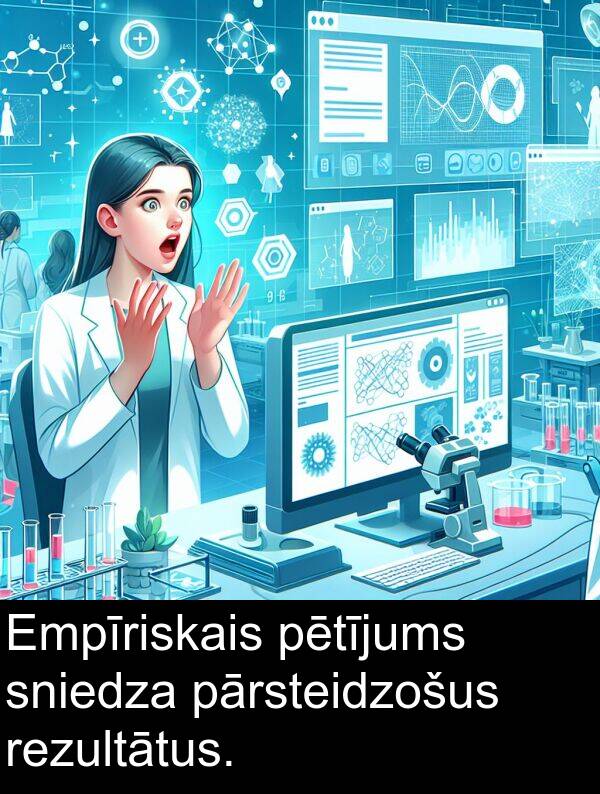 sniedza: Empīriskais pētījums sniedza pārsteidzošus rezultātus.