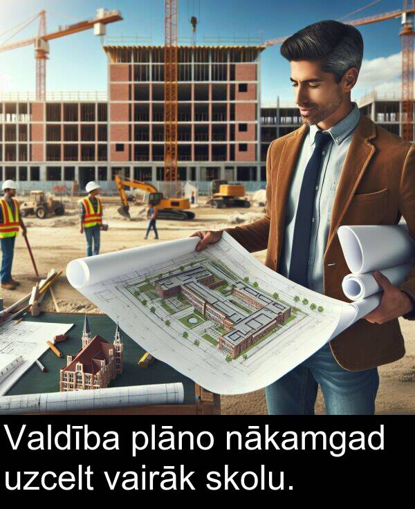 skolu: Valdība plāno nākamgad uzcelt vairāk skolu.