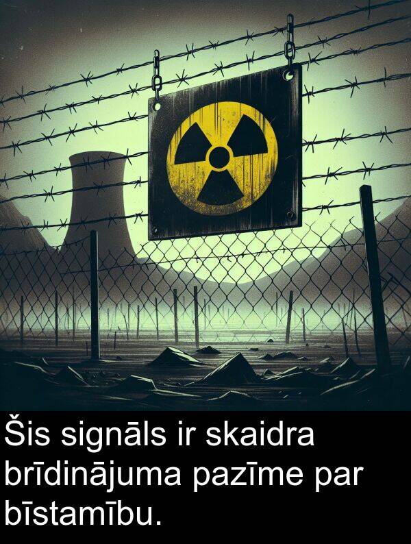 signāls: Šis signāls ir skaidra brīdinājuma pazīme par bīstamību.