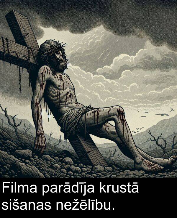 krustā: Filma parādīja krustā sišanas nežēlību.