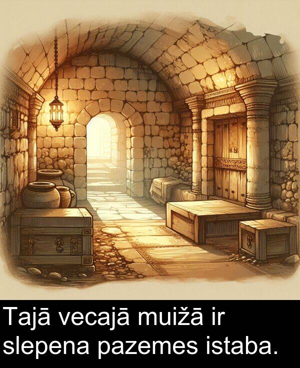 vecajā: Tajā vecajā muižā ir slepena pazemes istaba.