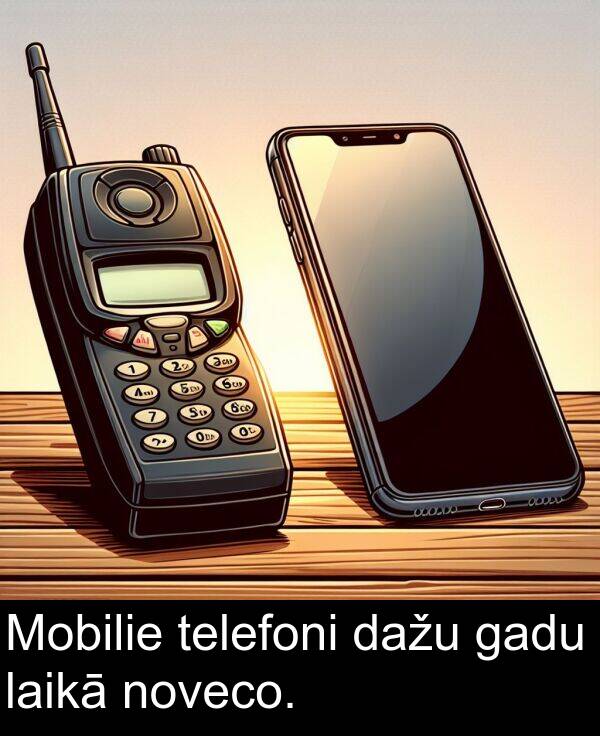 laikā: Mobilie telefoni dažu gadu laikā noveco.