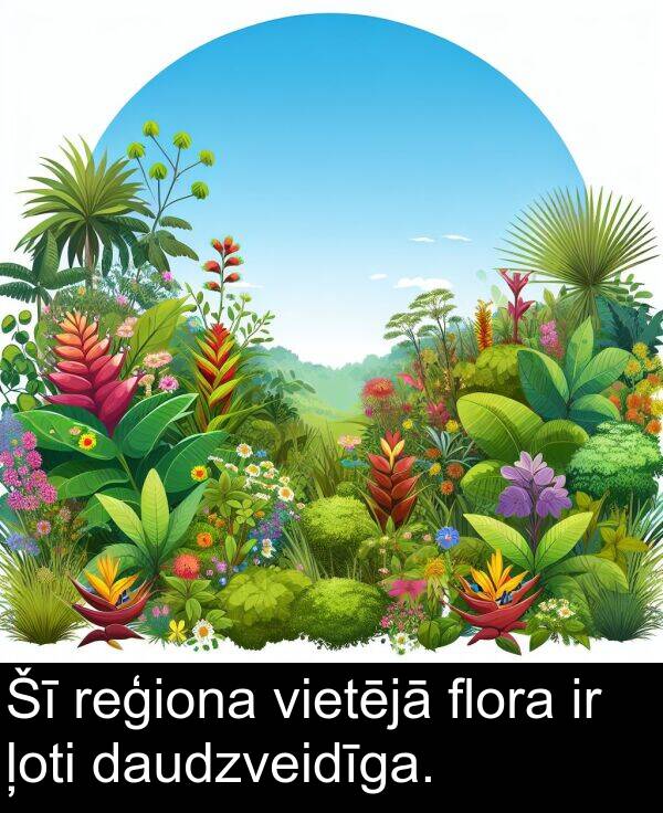 flora: Šī reģiona vietējā flora ir ļoti daudzveidīga.