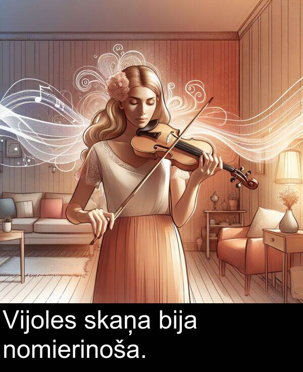 skaņa: Vijoles skaņa bija nomierinoša.