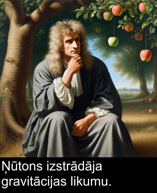 gravitācijas: Ņūtons izstrādāja gravitācijas likumu.