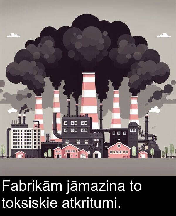 jāmazina: Fabrikām jāmazina to toksiskie atkritumi.