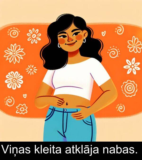 nabas: Viņas kleita atklāja nabas.