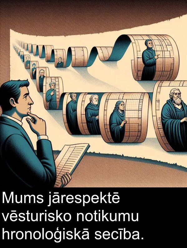 hronoloģiskā: Mums jārespektē vēsturisko notikumu hronoloģiskā secība.