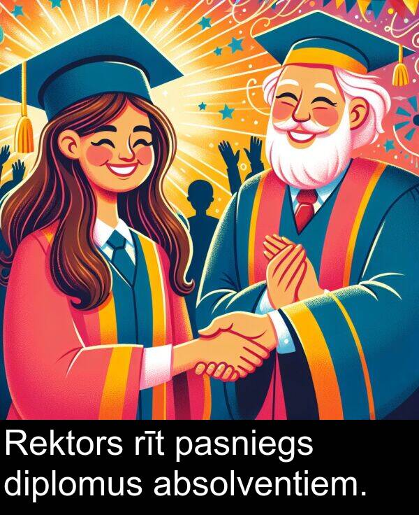 absolventiem: Rektors rīt pasniegs diplomus absolventiem.