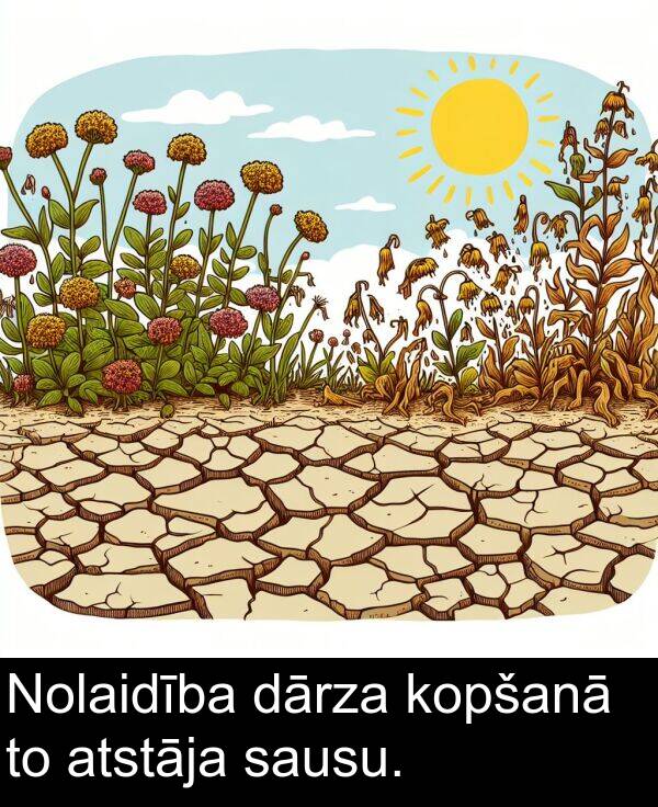 kopšanā: Nolaidība dārza kopšanā to atstāja sausu.