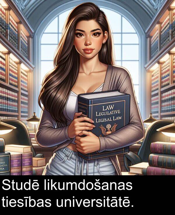 universitātē: Studē likumdošanas tiesības universitātē.